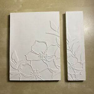 Flower Wall Decor Decal Art 3D Home 2 Piece Hard